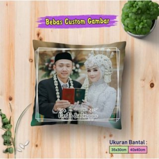 16. Bantal Custom Printing Kado Ultah Wisuda Pernikahan, Bisa Diberi Foto Mempelai 