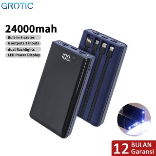 GROTIC Powerbank 24000mAh 6 Output 3 Input 2.1A Power Bank GY60