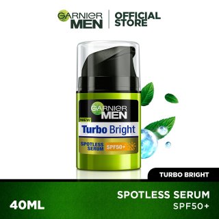 30. Garnier Men Turbo Bright Spotless Serum SPF50+, Pria Juga Wajib Merawat Kulit