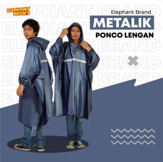 Elephant Brand Jas Hujan - Metalik Ponco Lengan