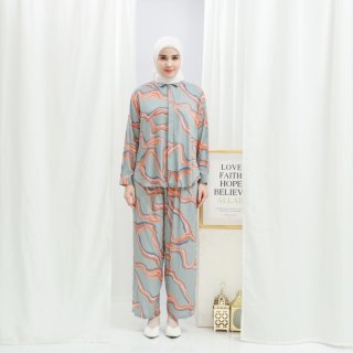 Lalucuku Baju Tidur Pajamas Premium Series Piyama Tie Dye/Set Wanita Lengan Panjang