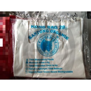 Kantong Plastik Organik Singkong / Cassava Bag uk 28cm
