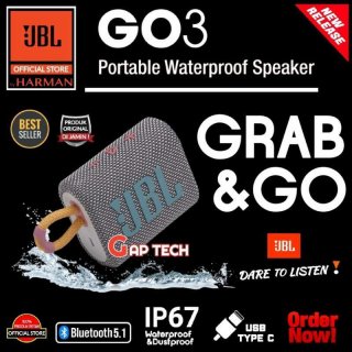 JBL GO 3 (Successor JBL GO 2) Portable Waterproof Bluetooth Speaker Grey Original