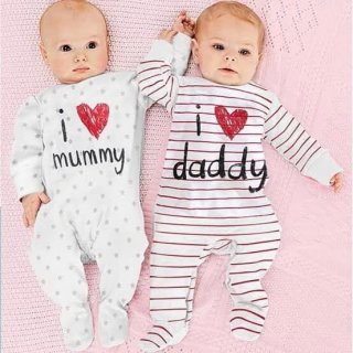 30. Setelan Baju Tidur Jumper Baby Twin Bayi Kembar