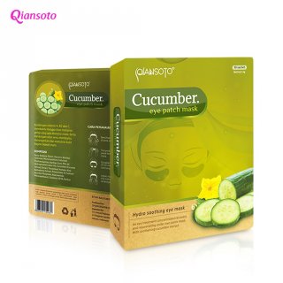 13. Qiansoto Eye Patch Mask Cucumber, Dilengkapi Vitamin A, B, dan C