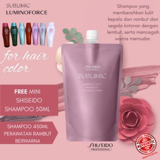 Shampoo Shiseido LUMINOFORCE Colored Hair 450ml-shampo rambut berwarna