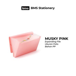 Bantex Expanding File Folio Musky Pink 3601 74