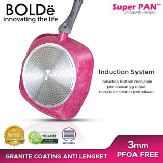 BOLDe Super Grill Pan 28 cm - Black Pink Granite Series