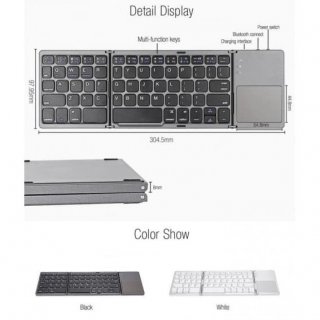 KYB-003 Bluetooth Wireless Keyboard Lipat Folding Magnetic Touchpad
