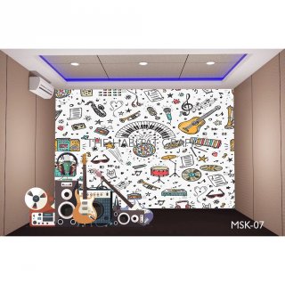 6. Wallpaper Custom Tema Musik 3D, Bikin Ruangan Makin Bernuansa Musik