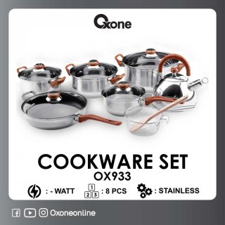 27. Oxone Eco Cookware Set OX933, Paket Lengkap untuk Memasak