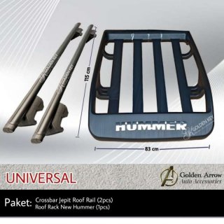 XL7 2020 Roof Rack New Hummer + Crossbar Jepit Roof Rail