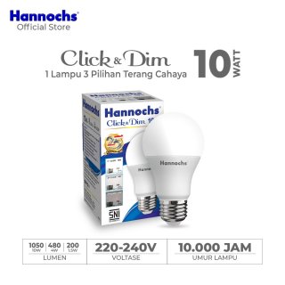 20. Hannochs - Lampu LED Click & Dim - 10 watt