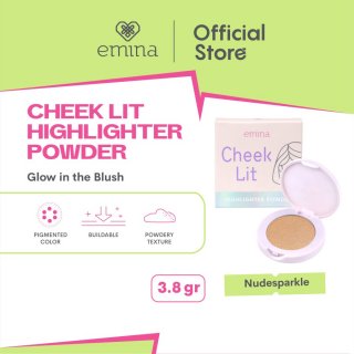 Emina Cheek Lit Highlighter Powder Nudesparkle 3.8 g - Creamy Texture