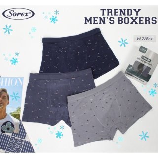 18. Celana Dalam Boxer Pria Sorex dengan Motif Snowflakes