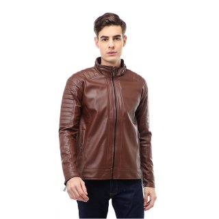 Hamlin Halbert Outerwear Jaket Kulit Pria Waterproof & Windproof Material Leather ORIGINAL - Dark Brown