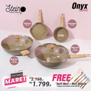 24. Stein Cookware ONYX Set, Perlengkapan Masak yang Mendukung Hobi dan Mempercantik Dapur