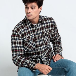 2. Richmond Black Flannel Shirt