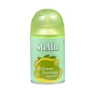 14. Stella Pengharum Fresh Matic Refill Green Fantasy, Wangi Bunga Segar