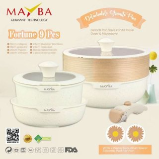 PANCI MAYBA FORTUNE 8 PCS Gagang bisa dilepas - 3 silicone mat pad set