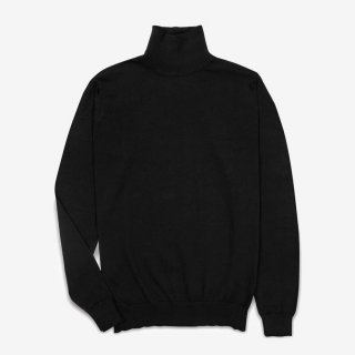 Black Knitted Turtleneck Sweater