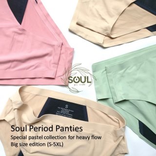 Celana Dalam Menstruasi Haid Seamless Pastel-Heavy Flow Period Panties