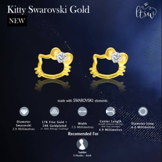 Littlethingshewear - Anting Anak - Kitty Swarovzski