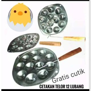 SK - 1 PC FREE CUTIK Cetakan Telur 12 LUBANG Kue Cubit Maklor Takoyaki
