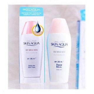 7. Skin Aqua UV Mild Milk Dry to Sensitive Skin SPF 25 PA++