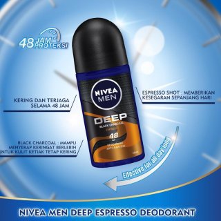 NIVEA MEN Personal Care Deodorant Deep Espresso Roll-On 50 ml