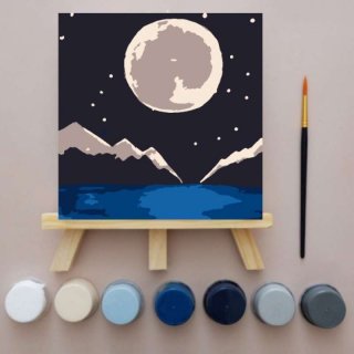 Kanvas Lukis Paint by Number Kit Night View 