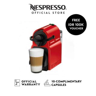 Nespresso Inissia coffee machine,red