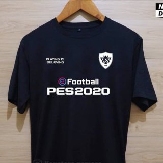 Kaos Baju Obral Combed 30S Distro Playing is Believing PES 2020 Game