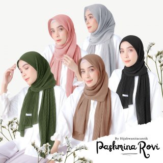 Hijabwanitacantik Pashmina Rovi Plisket Premium