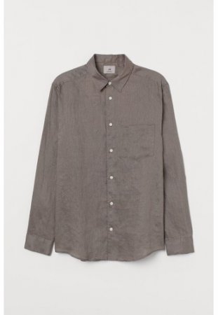 30. H&M Regular Fit Linen Shirt, Adem dan Nyaman Dikenakan