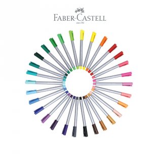 27. Faber Castell Ballpoint Pen Fineliner Clip, Mudah Dibersihkan Jika Kena Baju