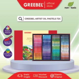 GREEBEL Crayon Krayon ARTIST OIL PASTEL (72 Warna)untuk Anak non toxic