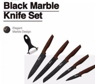Oxone Black Marble Knife Set Pisau OX-605 OX605