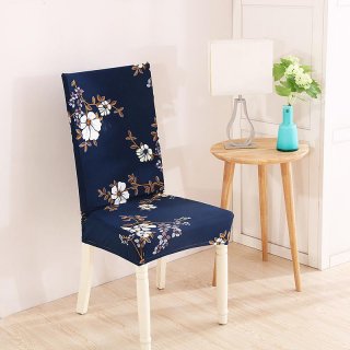 Elastic Chair Cover Spandex Motif Bunga Abstrak Penutup Sarung Kursi Chair Covers Penutup Kursi Makan