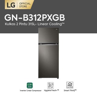 LG GN-B312PXGB Kulkas 2 Pintu [340 L/315 L/New Smart Inverter Top Freezer]