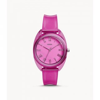 Fossil Jude Three-Hand Pink Silicone Watch [ES4857]