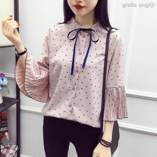 Korean Style Women Ladies Chiffon Shirt Blouse