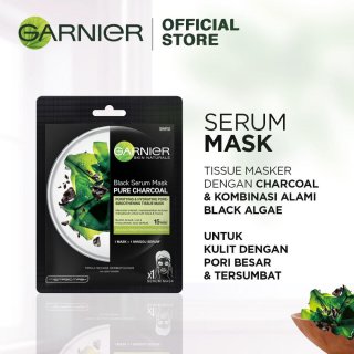 10. Garnier Serum Mask Alga, Haluskan Tampilan Pori-pori