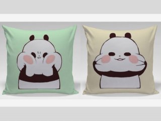 17. Bantal Sofa Couple Funny Panda untuk Pecinta Panda
