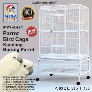 Kandang Atau Sangkar Burung Parrot MPY-A421 Parrot Bird Rolling Cage