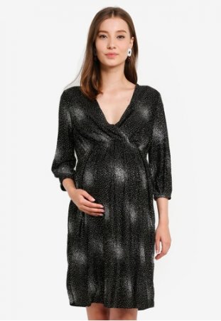 JoJo Maman Bébé Maternity Shimmer Twist Dress