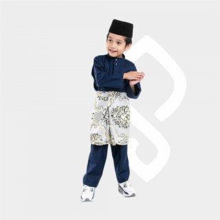 26. Baju Setelan Koko Anak Muslim by Shufa Collection, Motif Sarung Antimainstream