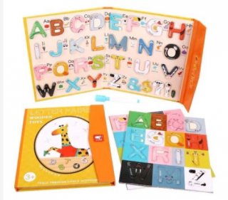 12. Alphabet Puzzle Magnetic Book