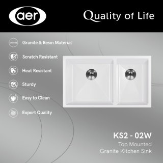 15. AER Granite Kitchen Sink KS2-02 W
