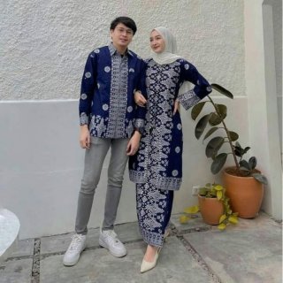 Baju Couple Motif Songket Palembang